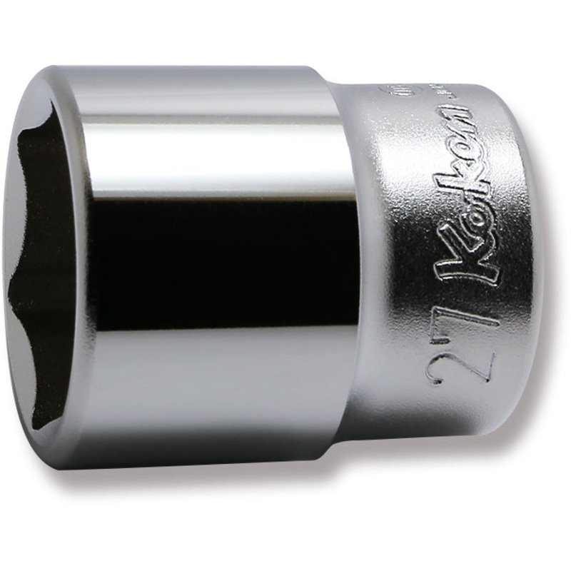 Ko-ken Tools 1/2 Sq. Dr. Chrome 6 Point Metric Socket 27mm