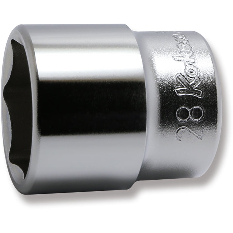 Ko-ken Tools 1/2 Sq. Dr. Chrome 6 Point Metric Socket 28mm
