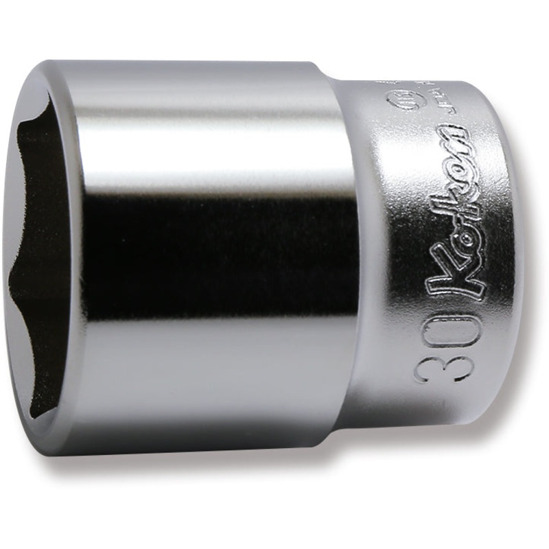 Ko-ken Tools 1/2 Sq. Dr. Chrome 6 Point Metric Socket 30mm