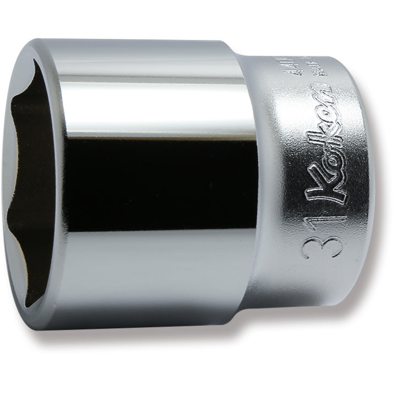 Ko-ken Tools 1/2 Sq. Dr. Chrome 6 Point Metric Socket 31mm