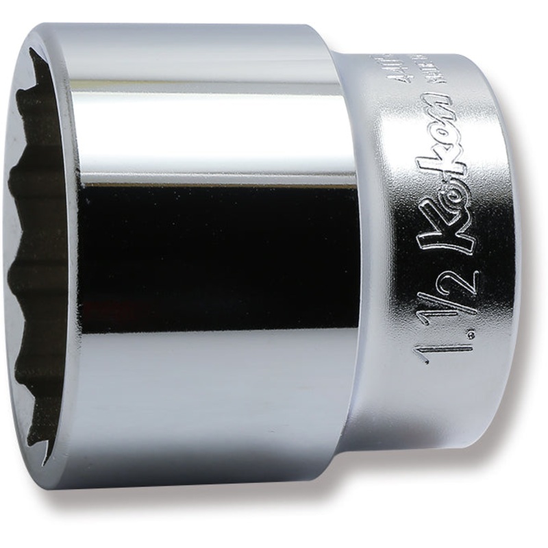 Ko-ken Tools 1/2 Sq. Dr. Chrome SAE 12 Point Socket 1.1/2