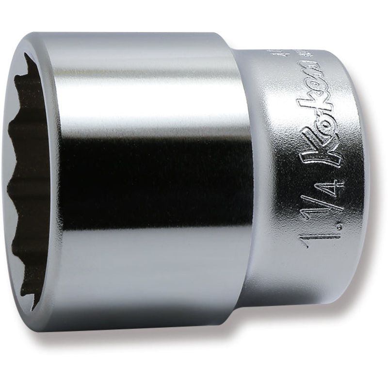 Ko-ken Tools 1/2 Sq. Dr. Chrome SAE 12 Point Socket 1.1/4