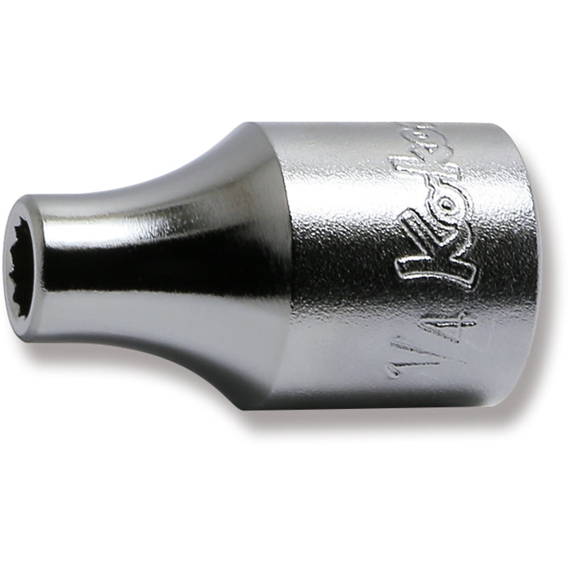 Ko-ken Tools 1/2 Sq. Dr. Chrome SAE 12 Point Socket 1/4