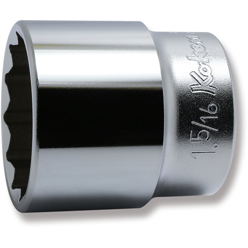Ko-ken Tools 1/2 Sq. Dr. Chrome SAE 12 Point Socket 1.5/16