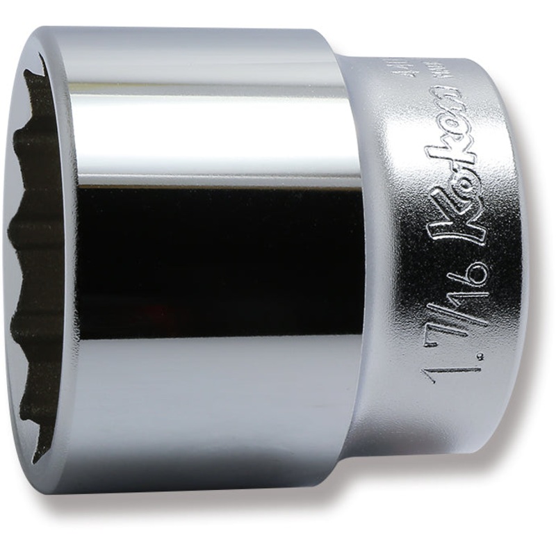 Ko-ken Tools 1/2 Sq. Dr. Chrome SAE 12 Point Socket 1.7/16