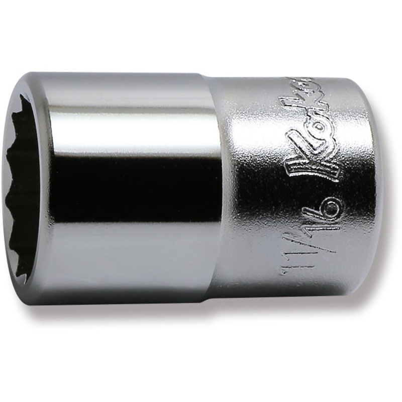 Ko-ken Tools 1/2 Sq. Dr. Chrome SAE 12 Point Socket 11/16