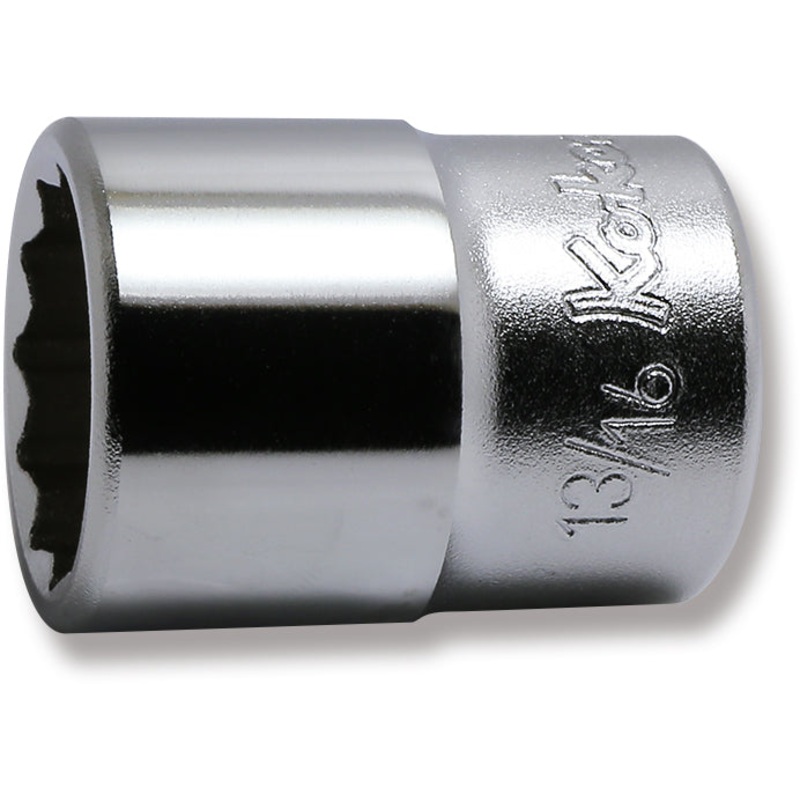 Ko-ken Tools 1/2 Sq. Dr. Chrome SAE 12 Point Socket 13/16