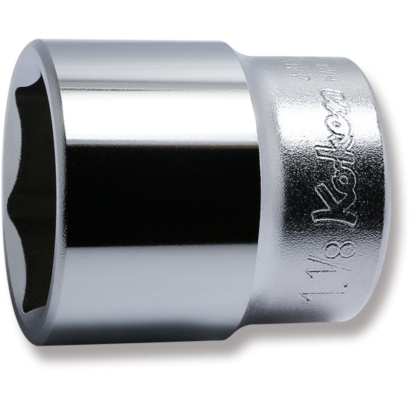 Ko-ken Tools 1/2 Sq. Dr. Chrome SAE 6 Point Socket 1.1/8