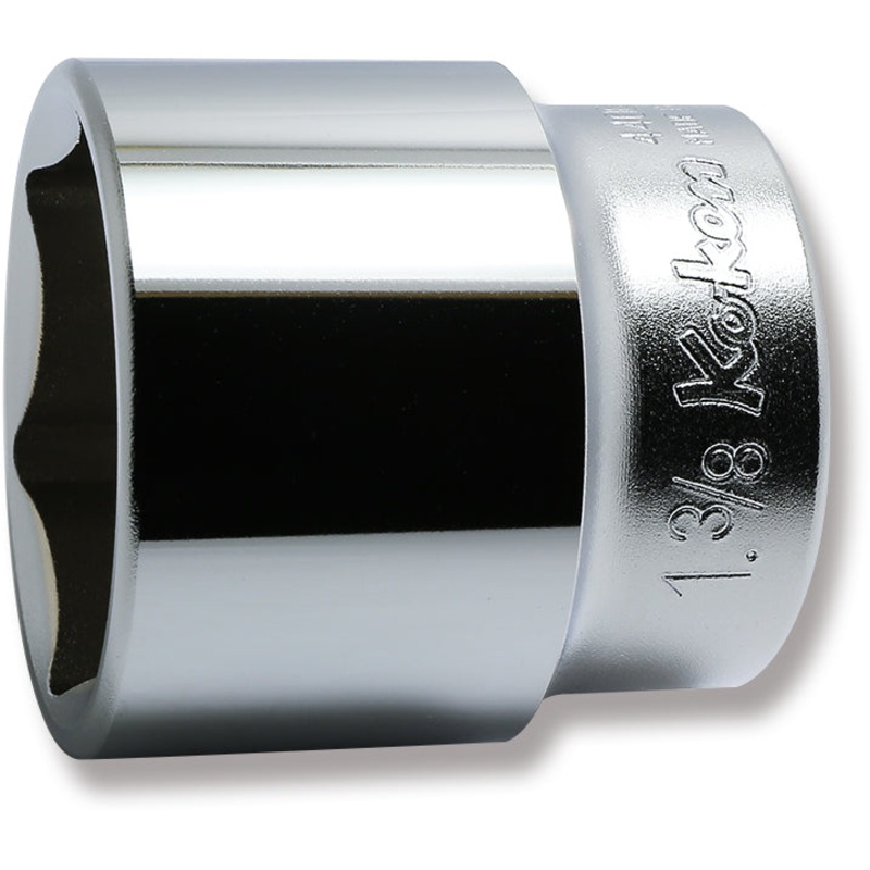Ko-ken Tools 1/2 Sq. Dr. Chrome SAE 6 Point Socket 1.3/8