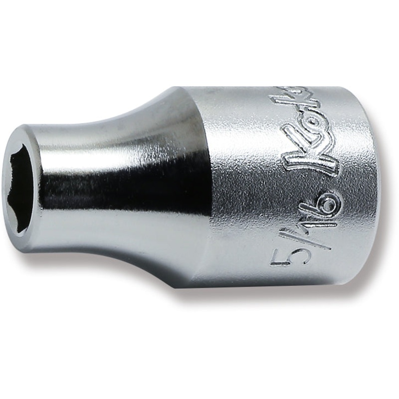Ko-ken Tools 1/2 Sq. Dr. Chrome SAE 6 Point Socket 5/16