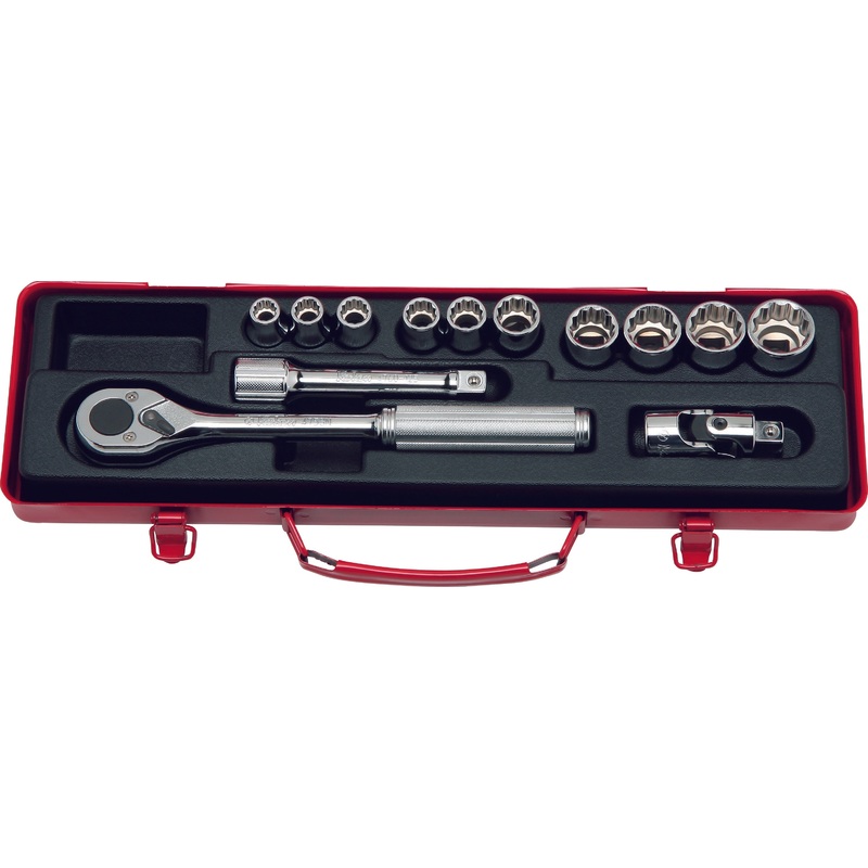 Ko-ken Tools 1/2 Sq. Dr. 13 Piece 12-Point Metric Socket set 10-24mm