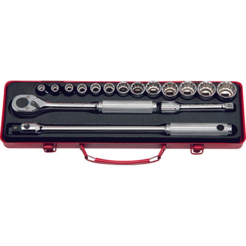Ko-ken Tools 1/2 Sq. Dr. 16 Piece 12-Point Metric Socket Set 8-26mm