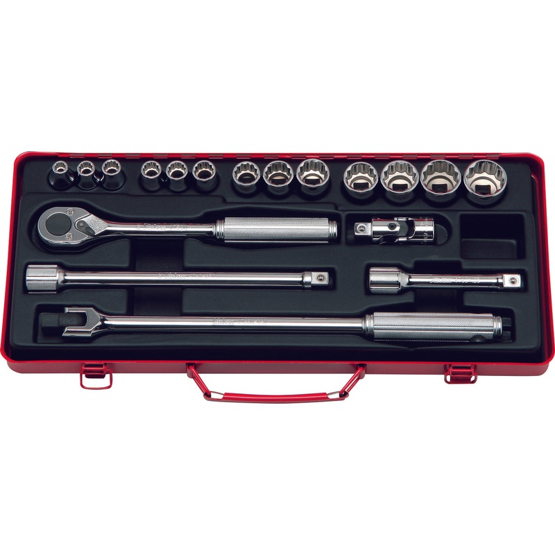 Ko-ken Tools 1/2 Sq. Dr. 18 Piece 12-Point Metric Socket set 8-27mm