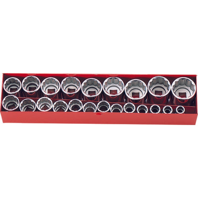 Ko-ken Tools 1/2 Sq. Dr. 18 Piece 12-Point SAE Socket set 3/8-1.1/4