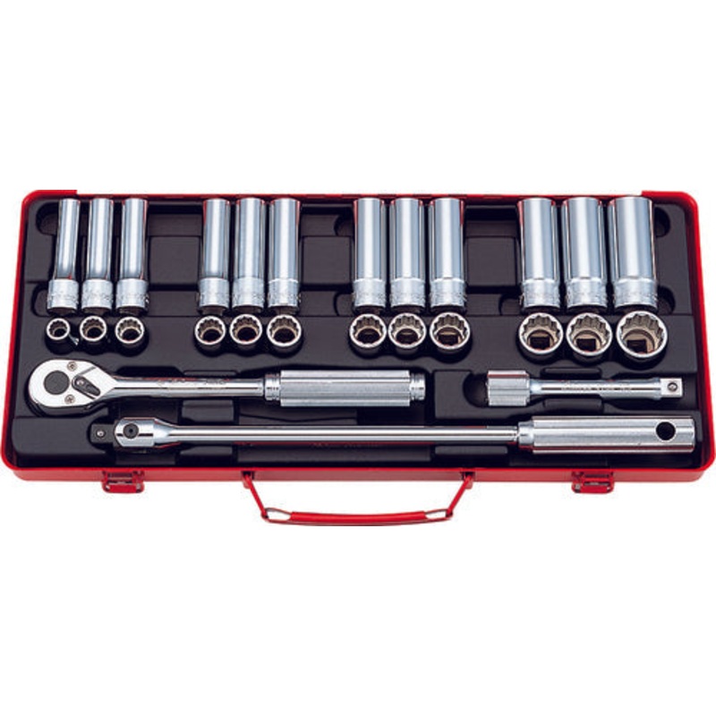 Ko-ken Tools 1/2 Sq. Dr. 27 Piece 12-Point Metric Socket set 10-24mm