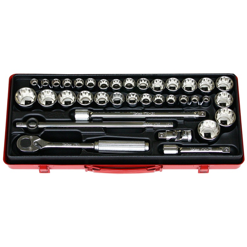 Ko-ken Tools 1/2 Sq. Dr. Socket set 12 point 38 pieces
