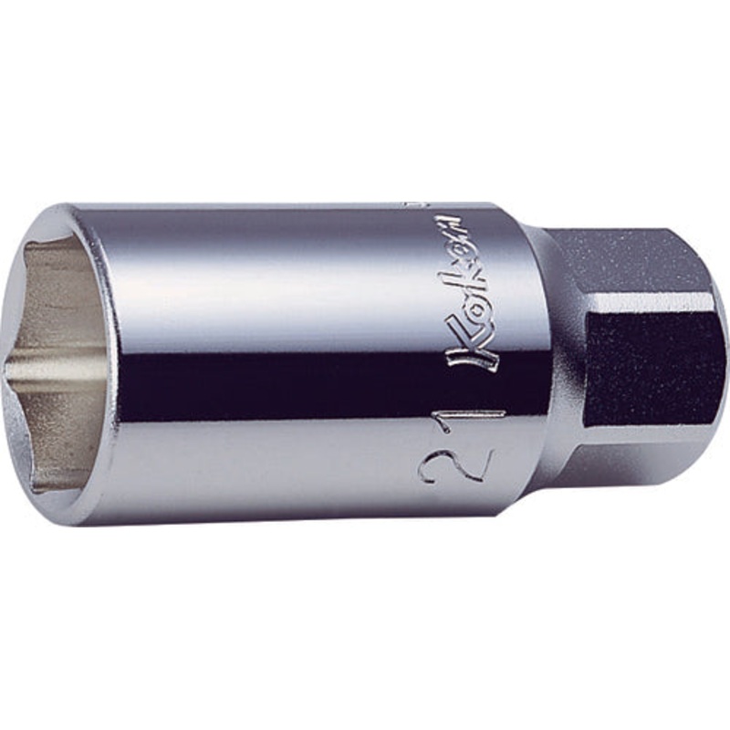 Ko-ken Tools 1/2 Sq. Dr. Wheel Nut Socket 21mm 6 point Length 60mm
