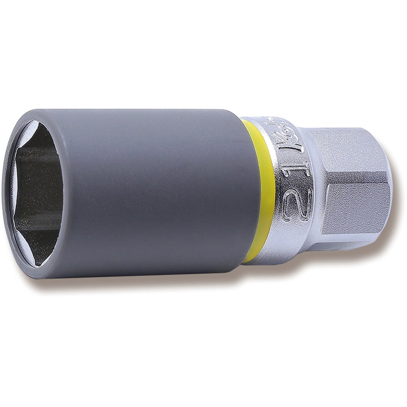 Ko-ken Tools 1/2 Sq. Dr. Wheel Nut Socket 21mm Extra Thin walled Length 65mm Color coded Protector