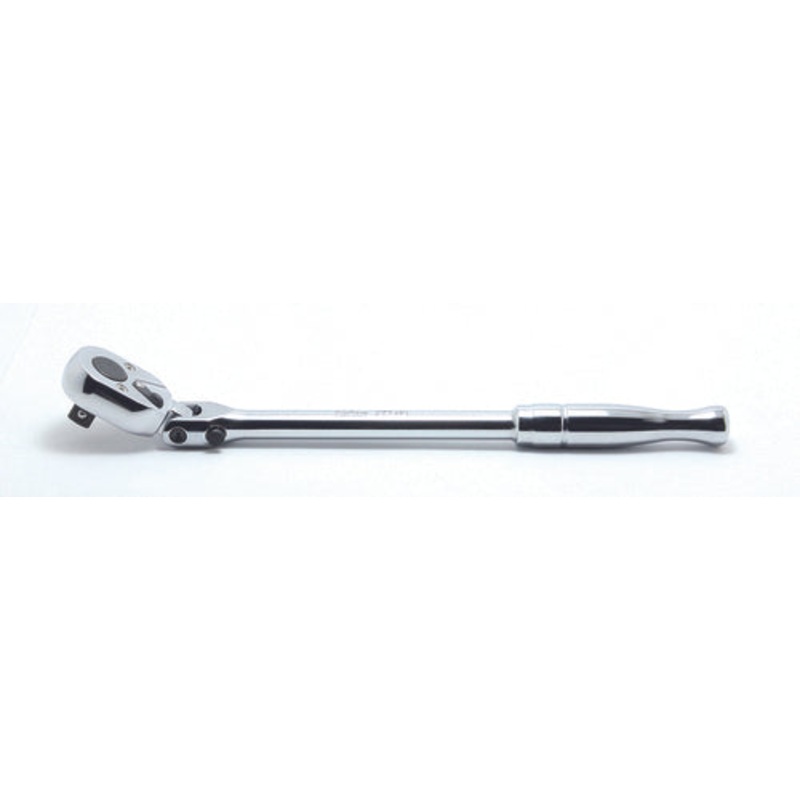 Ko-ken Tools 3/8 Sq. Dr. Ratchet Handle 24 teeth Flexible Head Length 175mm Polished Handle