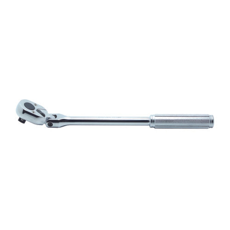 Ko-ken Tools 3/8 Sq. Dr. Ratchet Handle 24 teeth Flexible Head Length 265mm Push Button Metal Handle