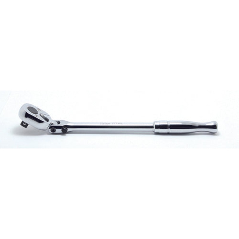 Ko-ken Tools 3/8 Sq. Dr. Ratchet Handle 24 teeth Locking Flexible Head Length 265mm Polished Handle