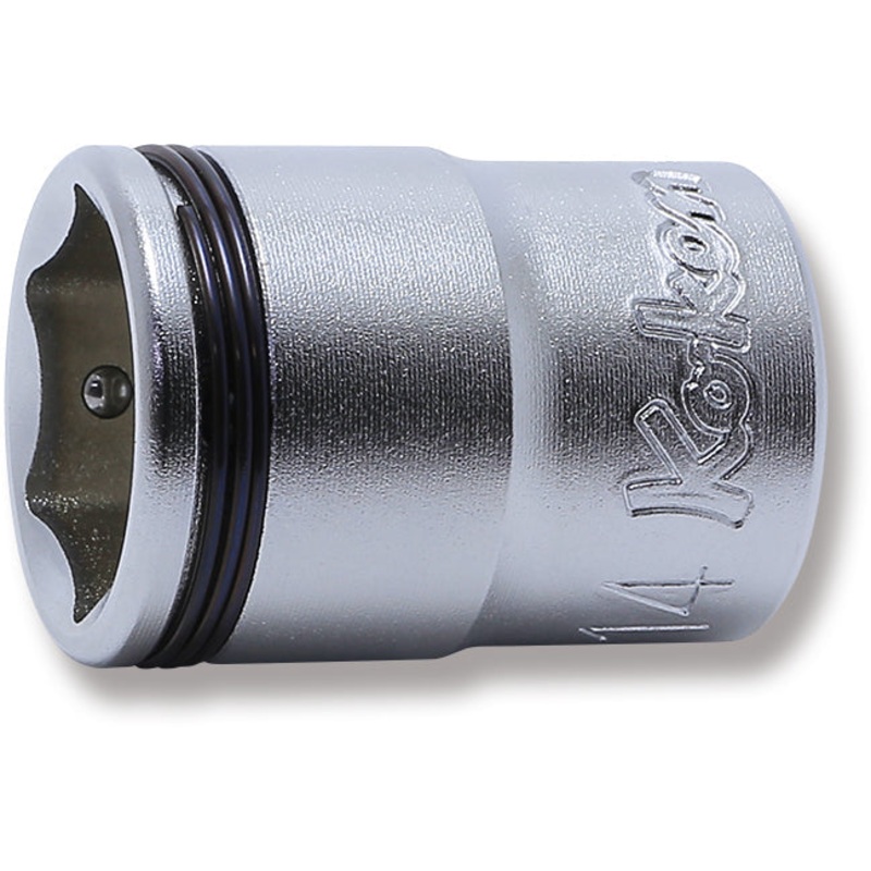 Ko-ken Tools 3/8 Sq. Dr. Socket 14mm Nut Grip Length 27mm
