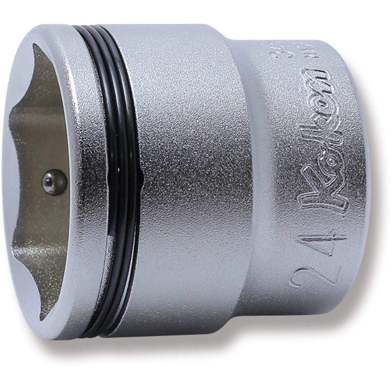 Ko-ken Tools 3/8 Sq. Dr. Socket 24mm Nut Grip Length 31mm