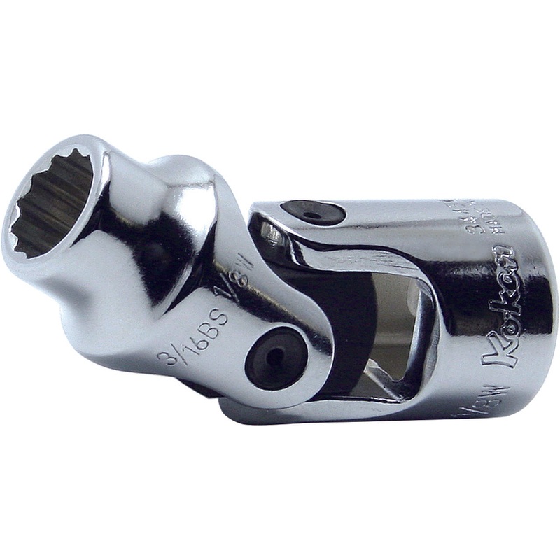 Ko-ken Tools 3/8 Sq. Dr. Universal Socket Whitworth 5/16 12 point Length 53.5mm