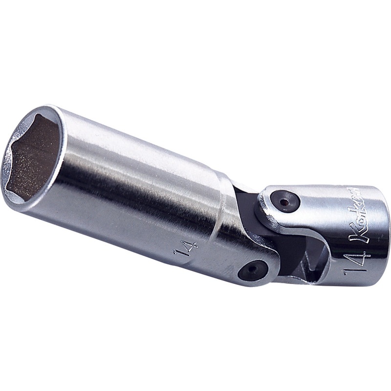 Ko-ken Tools 3/8 Sq. Dr. Universal Socket 8mm Length 75mm