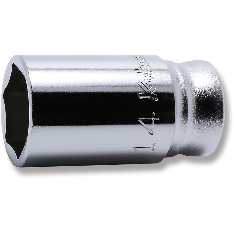 Ko-ken Tools 3/8 Sq. Dr. Z-series Metric Semi-Deep 6 point Chrome Socket – 14mm