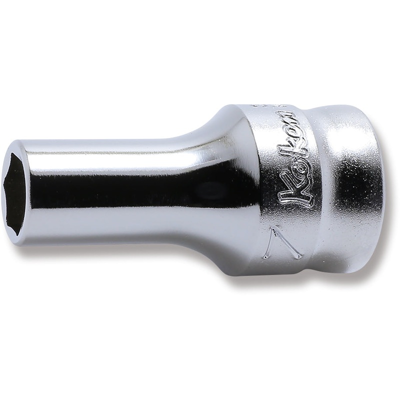 Ko-ken Tools 3/8 Sq. Dr. Z-series Metric Semi-Deep 6 point Chrome Socket – 7mm