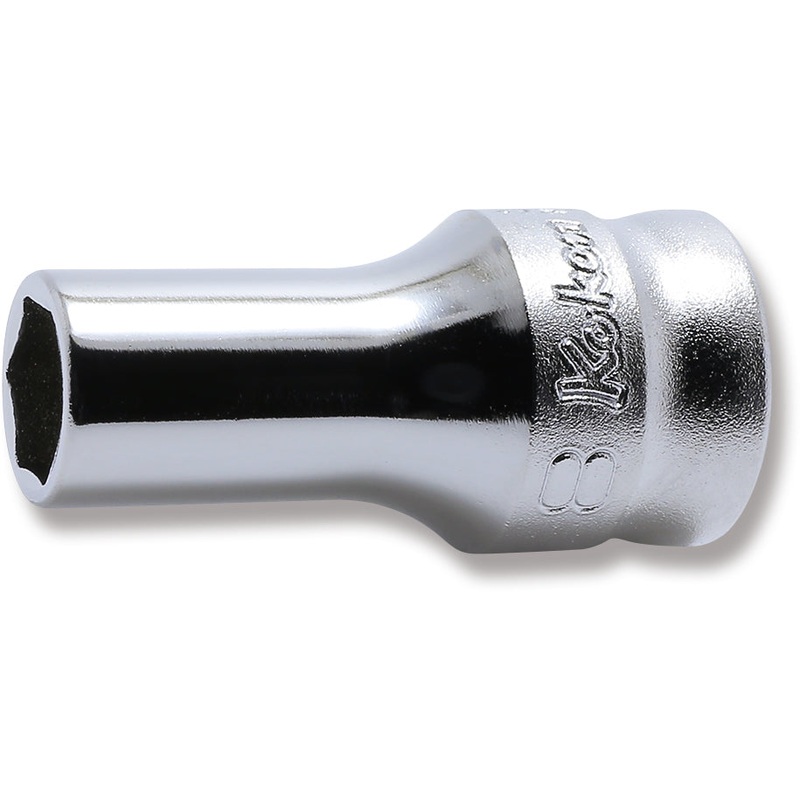 Ko-ken Tools 3/8 Sq. Dr. Z-series Metric Semi-Deep 6 point Chrome Socket – 8mm