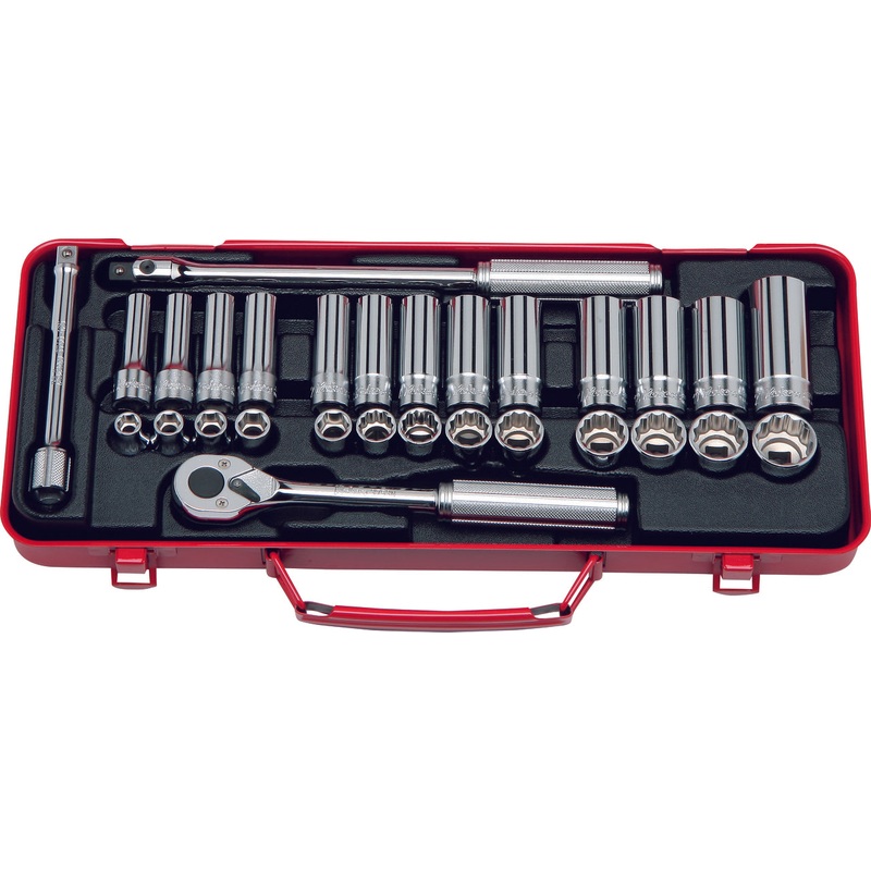Ko-ken Tools 29 Piece 3/8 Sq. Dr. 6 and 12 point Socket Set