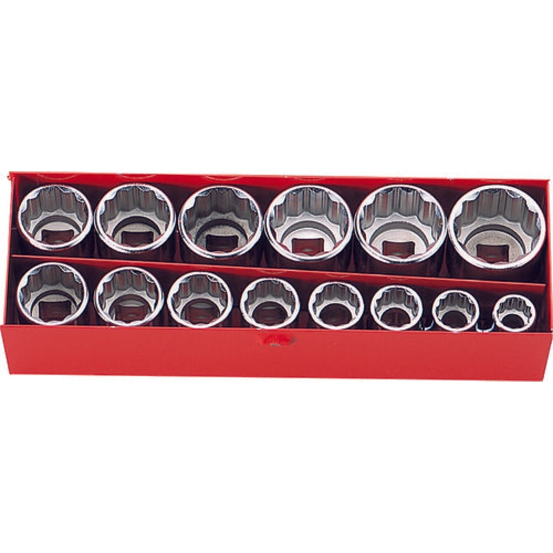 Ko-ken Tools 3/8 Sq. Dr. 14 Piece 12-Point Metric Socket set 9-22mm