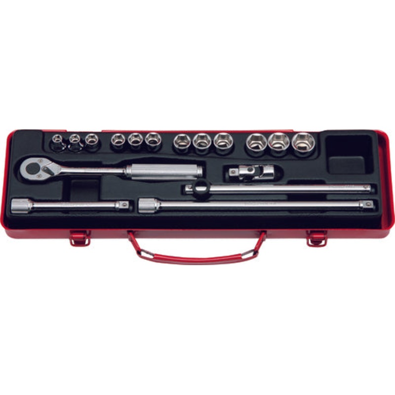 Ko-ken Tools 3/8 Sq. Dr. 17 Piece 6-Point Metric Socket set 7-19mm