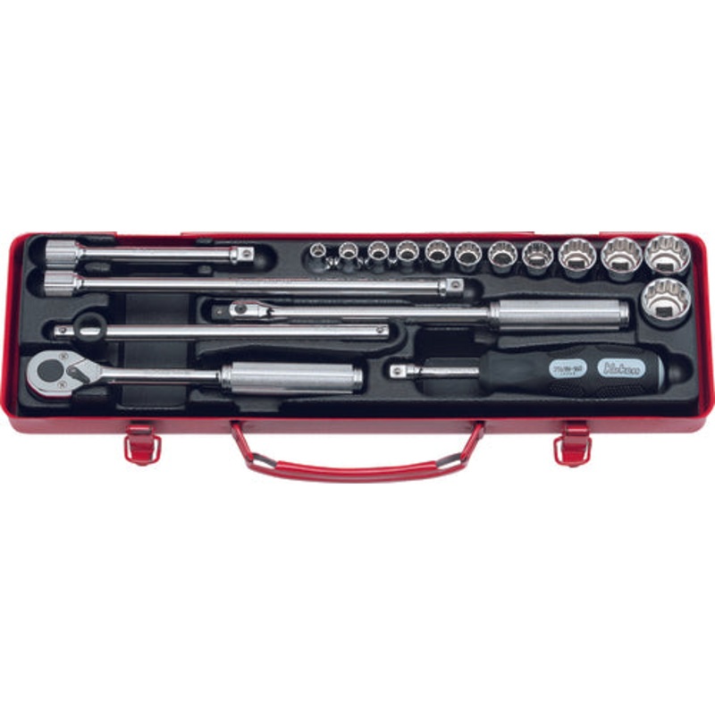 Ko-ken Tools 3/8 Sq. Dr. 18 Piece 12-Point Metric Socket set 6-22mm