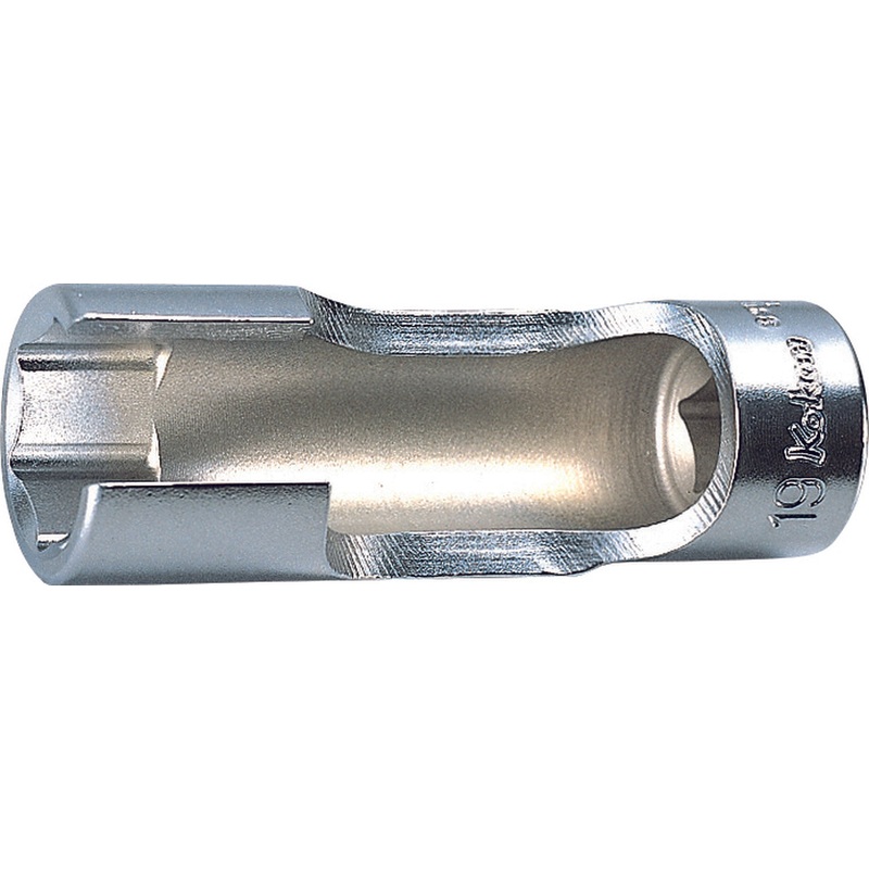 Ko-ken Tools 3/8 Sq. Dr. Flare Nut Metric Chrome Socket in 17mm