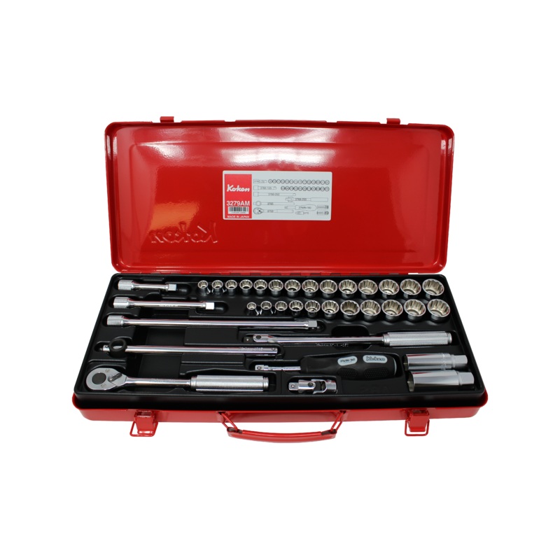 Ko-ken Tools 3/8 Sq. Dr. Socket set 12 point 35 pieces