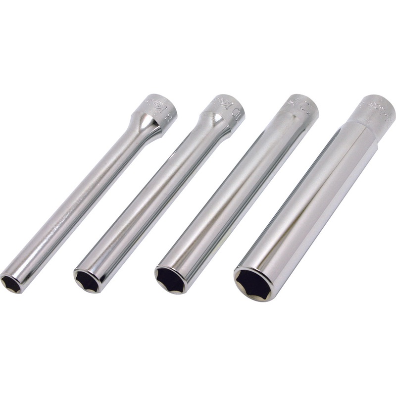 Ko-ken Tools 3/8 Sq. Dr. Socket set 8mm-14mm 6 point Length 120mm 4 pieces