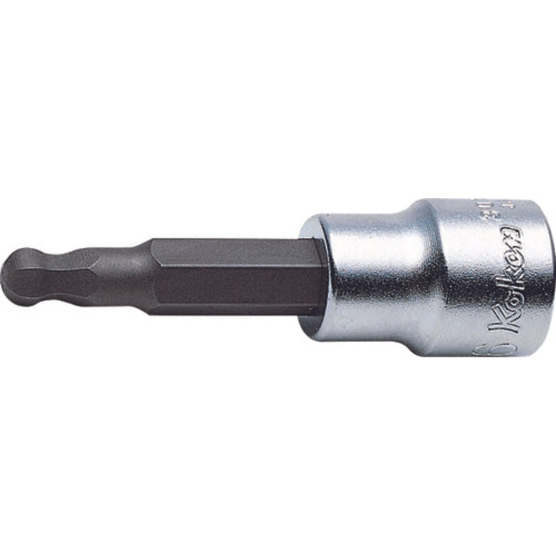 Ko-ken Tools 3/8 Sq. Dr. Bit Socket 7mm Ballpoint Hex Length 62mm