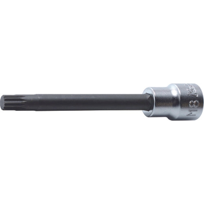 Ko-ken Tools 3/8 Sq. Dr. Bit Socket XZN M6 Triple Square Length 100mm