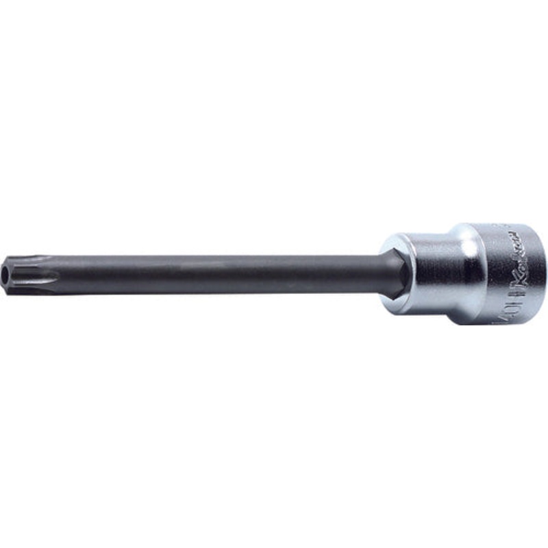 Ko-ken Tools 3/8 Sq. Dr. Round Shank Tamper-Resistant TORX T45H Bit Socket – Length 100mm
