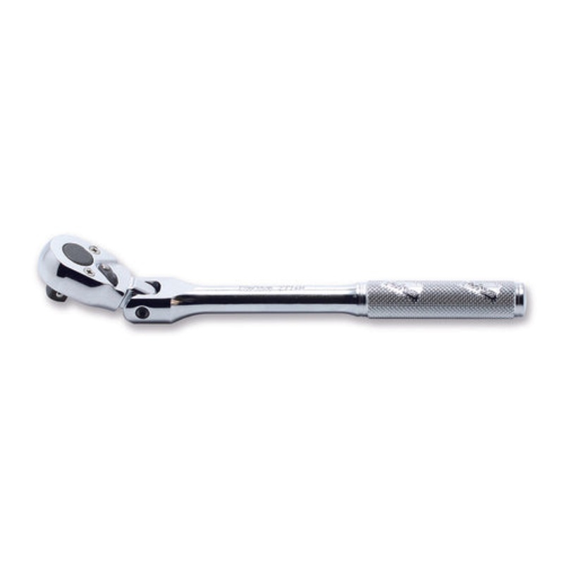 Ko-ken Tools 1/4 Sq. Dr. Ratchet Handle 20 teeth Length 161mm Flexible Head Metal Handle
