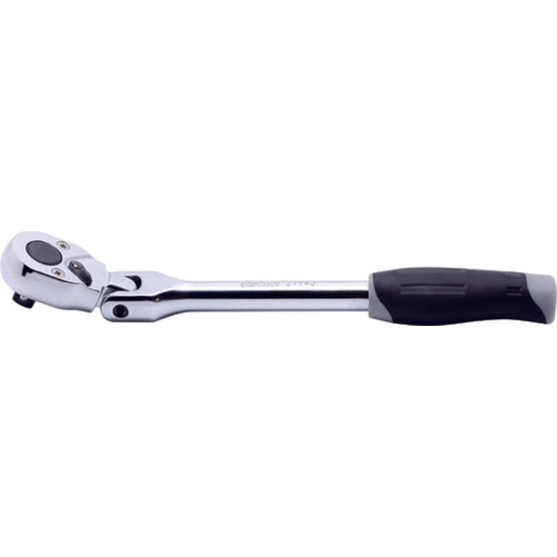 Ko-ken Tools 1/4 Sq. Dr. Ratchet Handle 20 teeth Length 161mm Flexible Head Plastic Handle