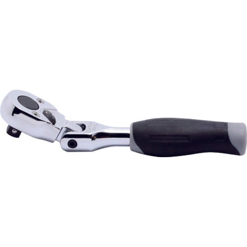 Ko-ken Tools 1/4 Sq. Dr. Ratchet Handle 20 teeth Short Length 116mm Flexible Head Plastic Handle
