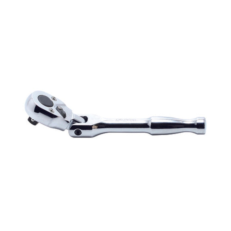 Ko-ken Tools 1/4 Sq. Dr. Ratchet Handle 20 teeth Short Length 116mm Flexible Head Polished Handle