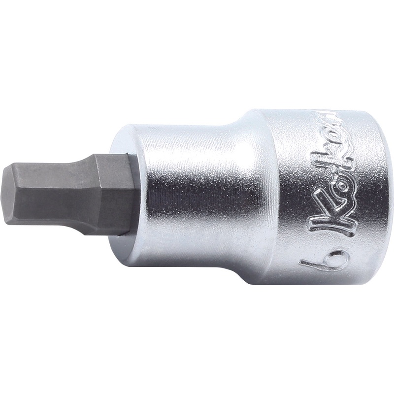 Ko-ken Tools 3/8 Sq. Dr. Bit Socket 6mm Hex Length 38mm