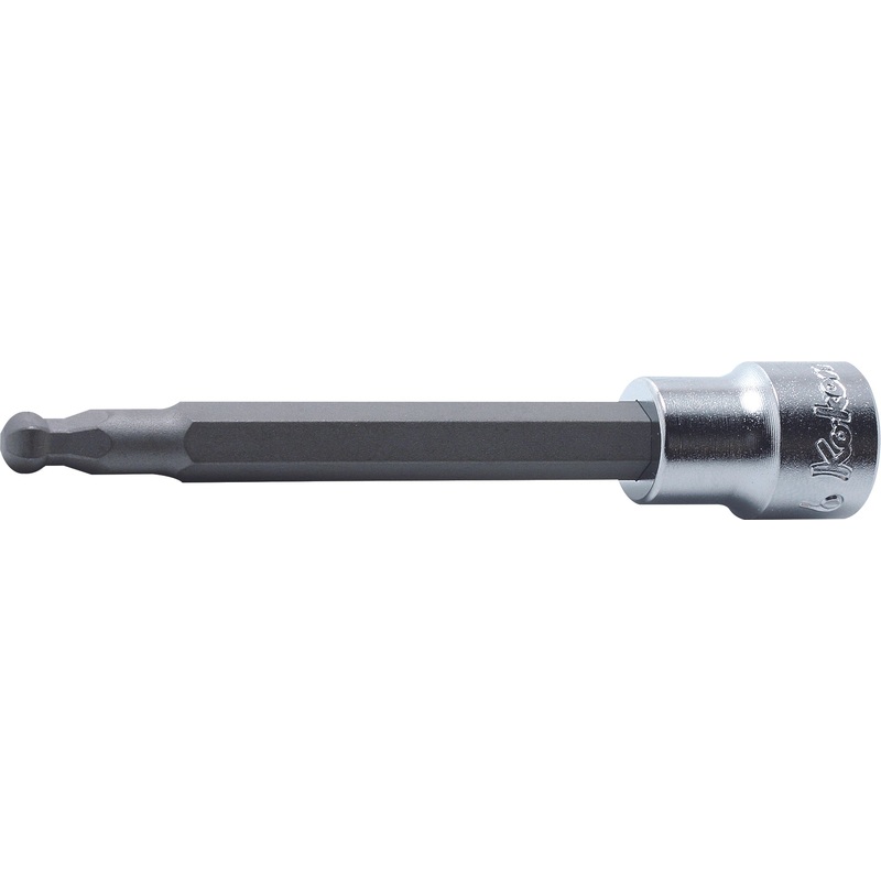 Ko-ken Tools 3/8 Sq. Dr. Bit Socket 8mm Ballpoint Hex Length 100mm