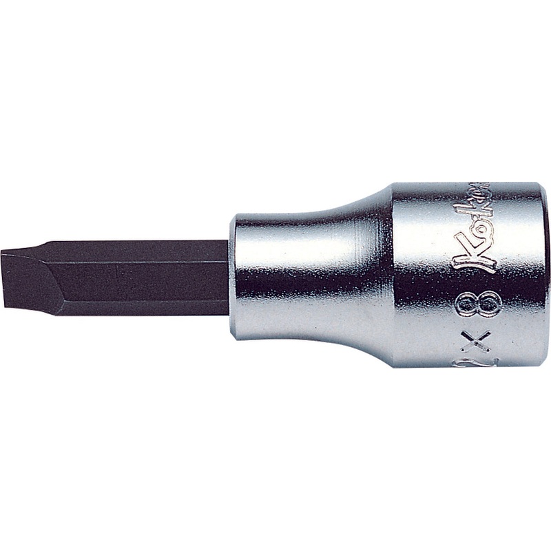 Ko-ken Tools 3/8 Sq. Dr. Bit Socket Slotted 1.6×10 Length 60mm