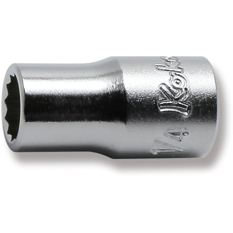 Ko-ken Tools 1/4 Sq. Dr. 12 point chrome SAE Socket 1/8